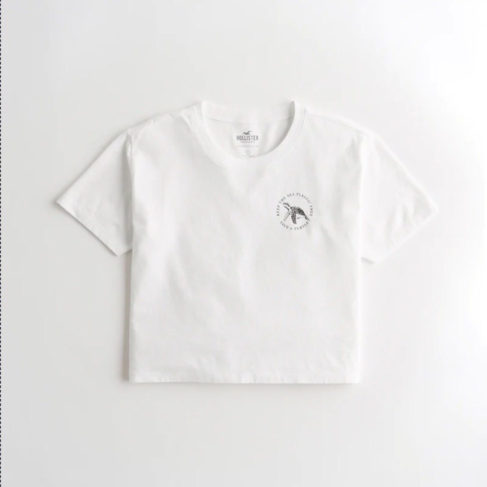 (NWT) Hollister Organic Cotton Crop Graphic Tee